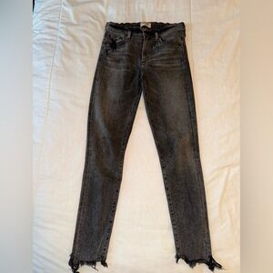 AGOLDE Black Sophie Crop High Rise Jeans